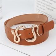 snake buckle PU belt, view 4 - MRSLM
