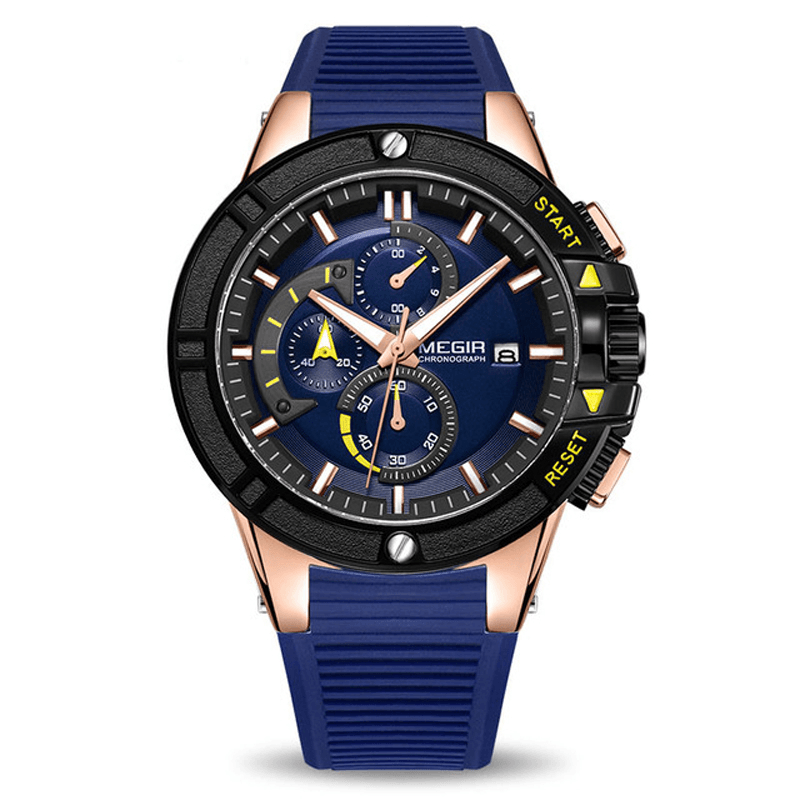 MEGIR 2095 Fashion Men Watch Chronograph Waterproof Luminous Display Sport Quartz Watch - MRSLM
