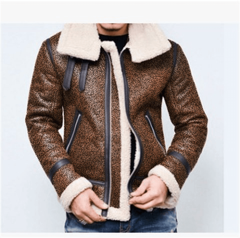 men's deerskin velvet zip jacket, view 4 - MRSLM