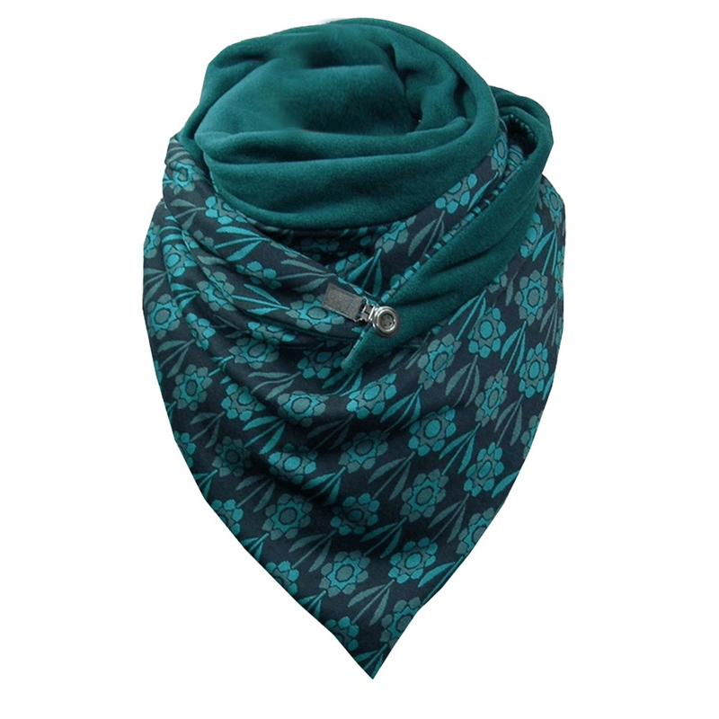 Padded warm printed shawl scarf, view 7 - MRSLM