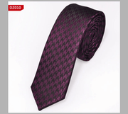 narrow striped jacquard tie, view 15 - MRSLM