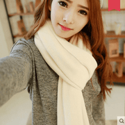 long solid color scarf, view 5 - MRSLM