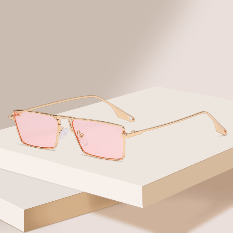 Korean fashion small metal frame sunglasses, view 5 - MRSLM