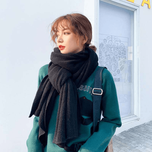 pure color knitted scarf - MRSLM