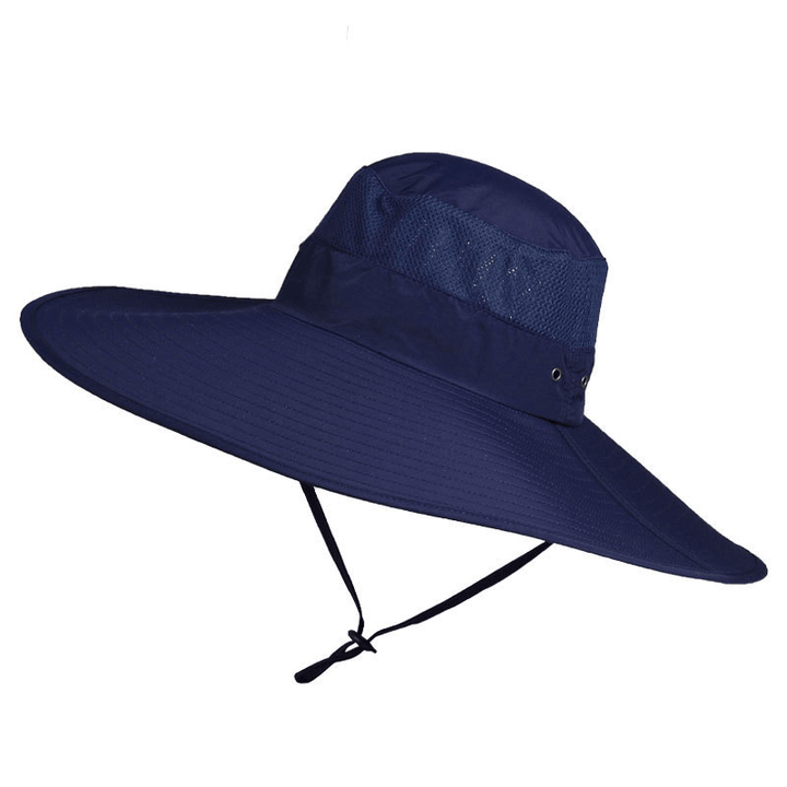 Enlarged Brim Men'S Fisherman Hat Waterproof Outdoor Sun Hat Sunscreen Mountaineering Hat - MRSLM