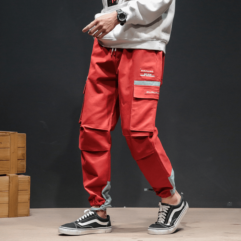 korean style loose men's overalls, view 2 - MRSLM