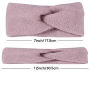 wide cross knitted bowknot headband, view 3 - MRSLM