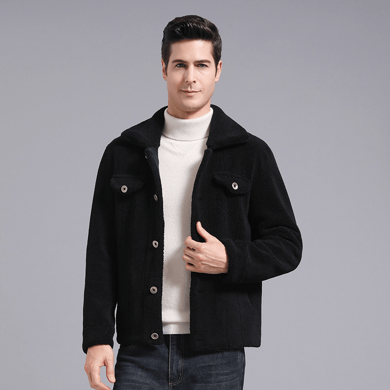 men's grain fleece multi-pocket jacket, view 4 - MRSLM