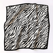 women's striped silk small square scarf, view 6 - MRSLM
