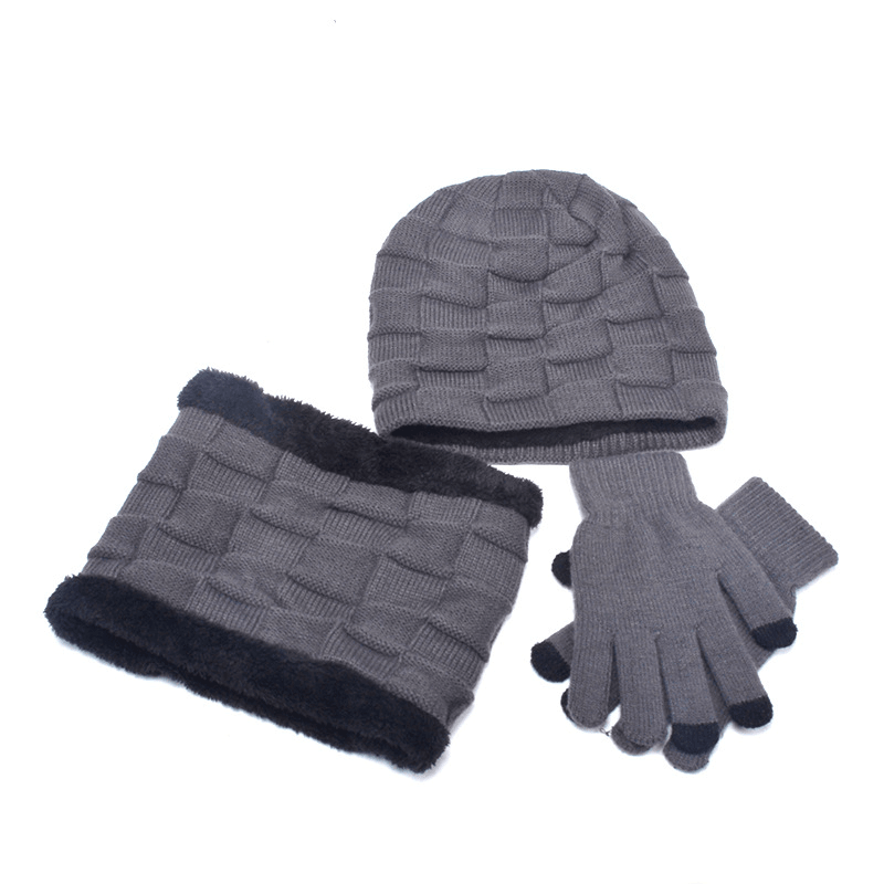 men's knit hat and scarf set, view 10 - MRSLM