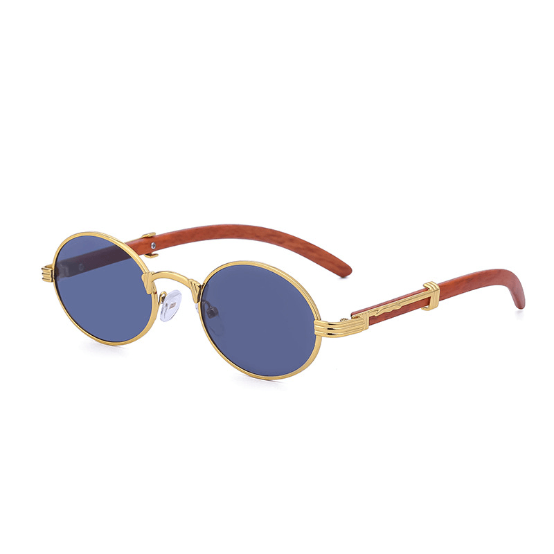 retro small round metal sunglasses, view 8 - MRSLM