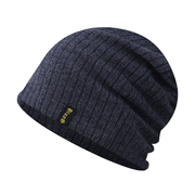 thin cotton knitted hat with letter embroidery, view 7 - MRSLM