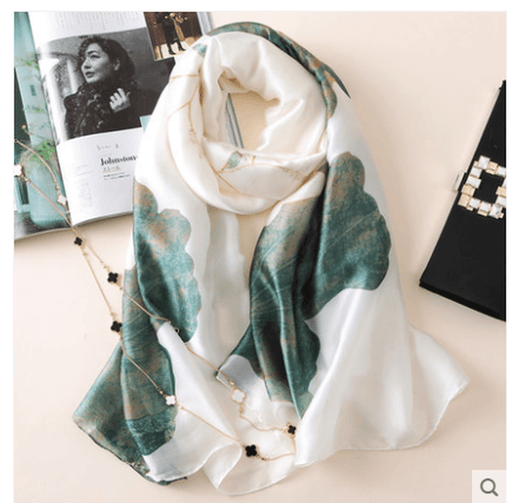 women's thin printed polyester scarf - MRSLM