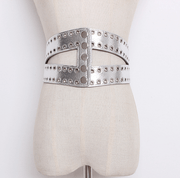 Women's rivet elastic wide waistband - MRSLM