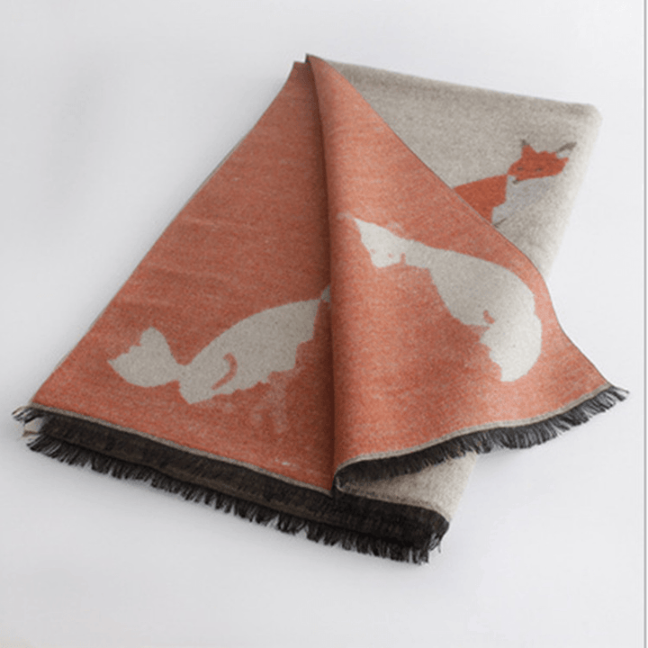 Fashionable Ladies Thick Warm Jacquard Scarf - MRSLM