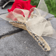 large rhinestone pearl shark hair clip, view 2 - MRSLM