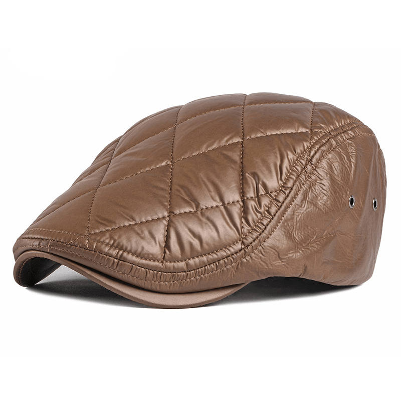unisex thick cotton British retro beret, view 3 - MRSLM