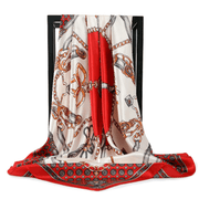 retro silk satin square scarf, view 4 - MRSLM