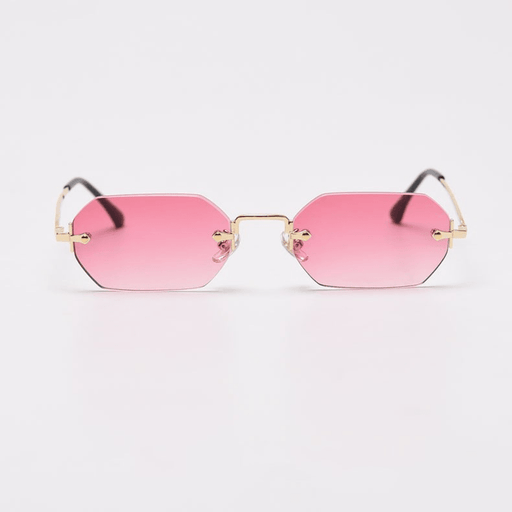 women's polygonal rimless sunglasses - MRSLM