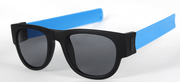 black frame sunglasses with colored legs, view 3 - MRSLM