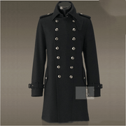 long woolen windbreaker coat, view 3 - MRSLM