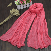 Plain candy color fold scarf, view 14 - MRSLM
