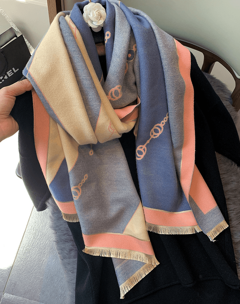 women's imitation cashmere double-sided scarf, view 8 - MRSLM