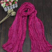 Plain candy color fold scarf, view 25 - MRSLM