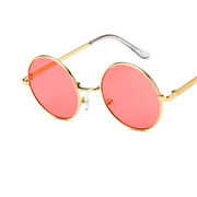 round frame retro metal sunglasses, view 4 - MRSLM