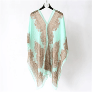 women's printed chiffon shawl, view 3 - MRSLM