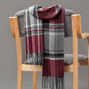 plaid imitation cashmere tassel scarf, view 13 - MRSLM