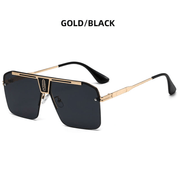 large square metal sunglasses, view 2 - MRSLM