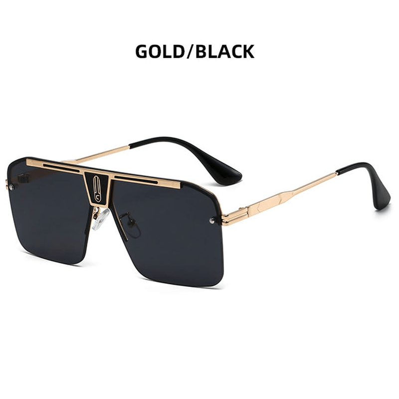 large square metal sunglasses, view 2 - MRSLM