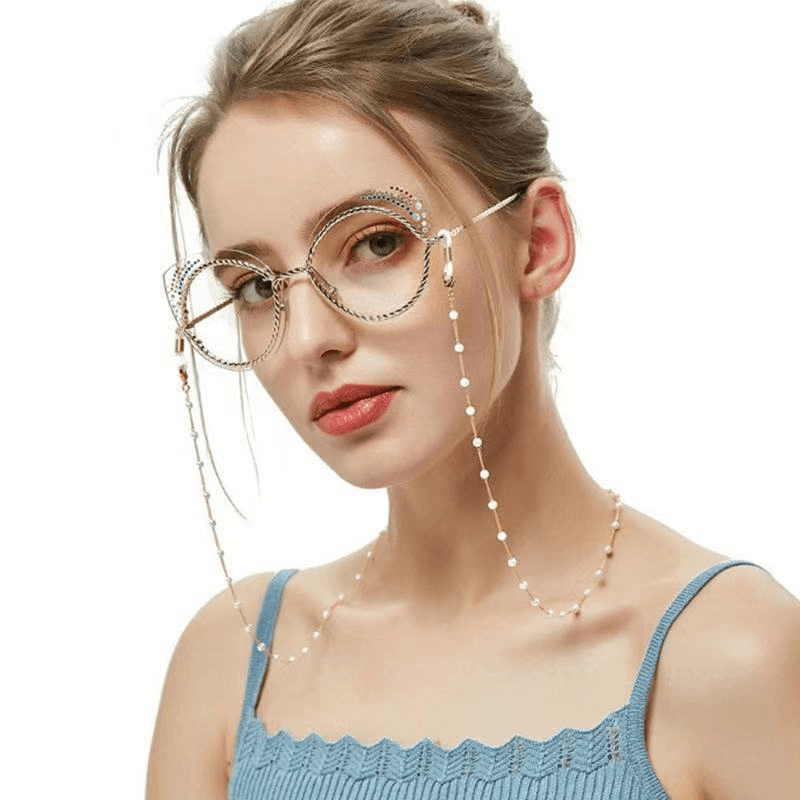 metal glasses and mask chain, view 5 - MRSLM