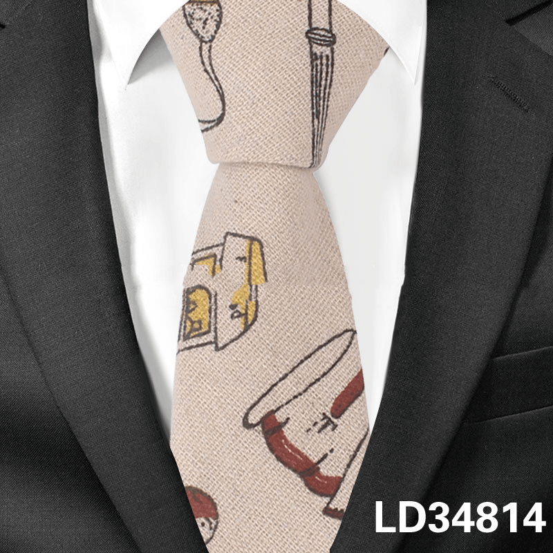 cartoon animal print tie, view 16 - MRSLM