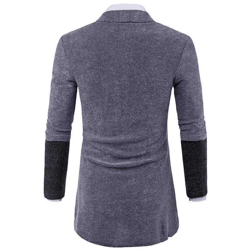 men's slim knit cardigan sweater, view 4 - MRSLM