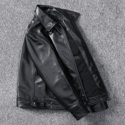 Men's Slim Leather Jacket, view 6 - MRSLM