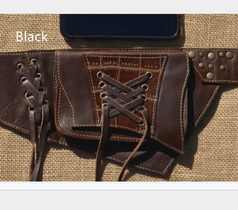 Renaissance PU leather belt bag, view 6 - MRSLM