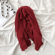 pure color knitted scarf, view 6 - MRSLM