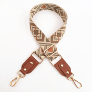 adjustable jacquard bag strap with leather, view 7 - MRSLM