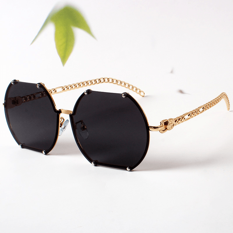 irregular rimless sunglasses, view 2 - MRSLM