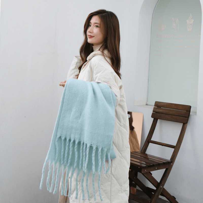 solid color windproof shawl scarf, view 3 - MRSLM