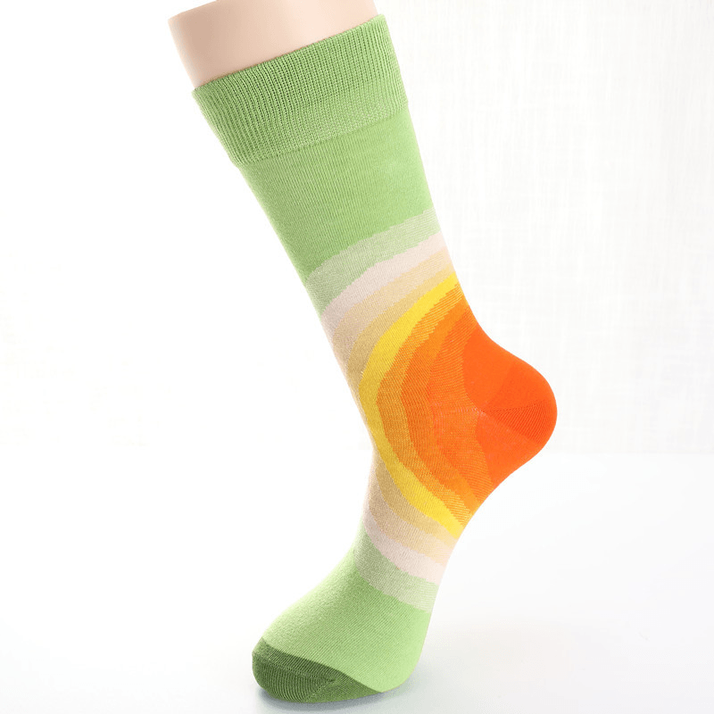 men's illustrated birds and flowers cotton socks, view 6 - MRSLM
