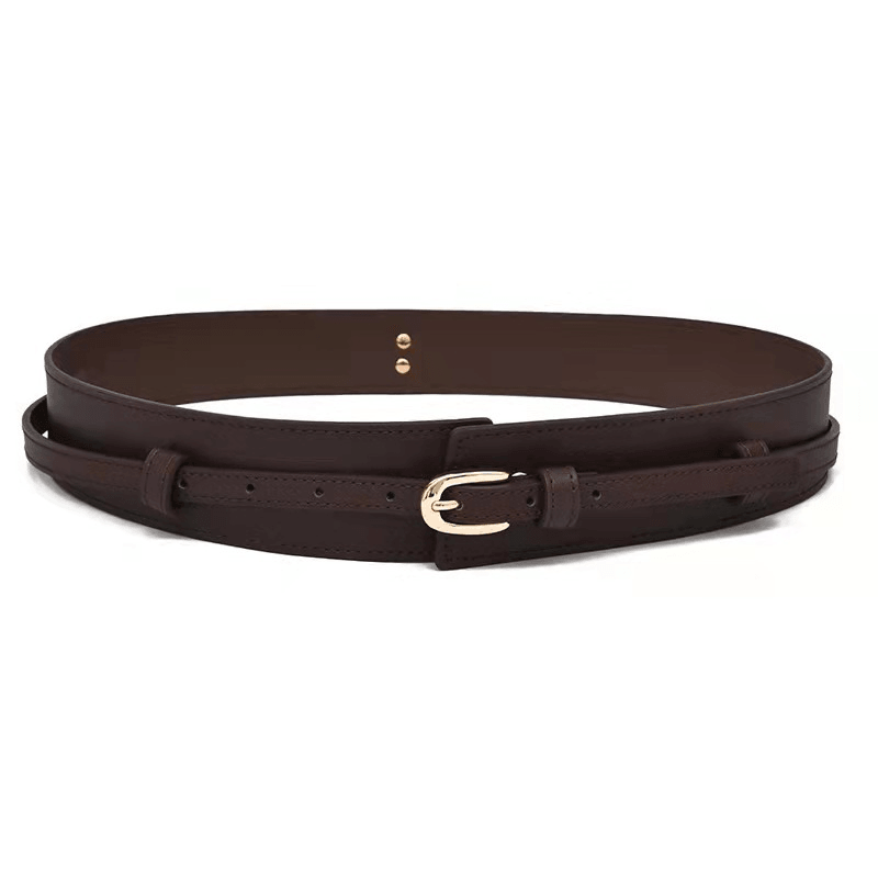 women's faux leather waist belt, view 5 - MRSLM