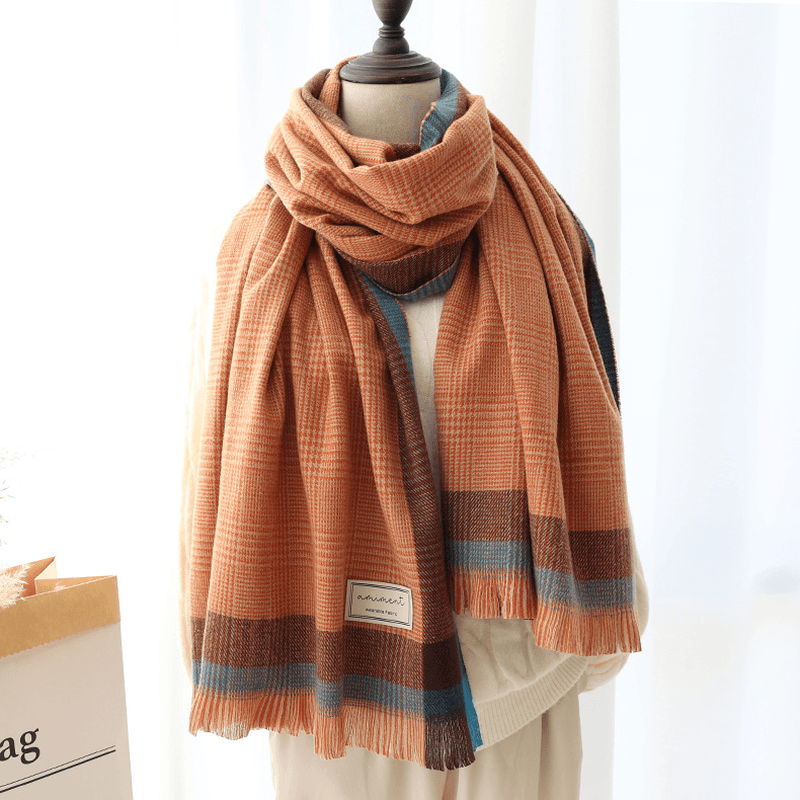 thick imitation cashmere scarf shawl, view 13 - MRSLM