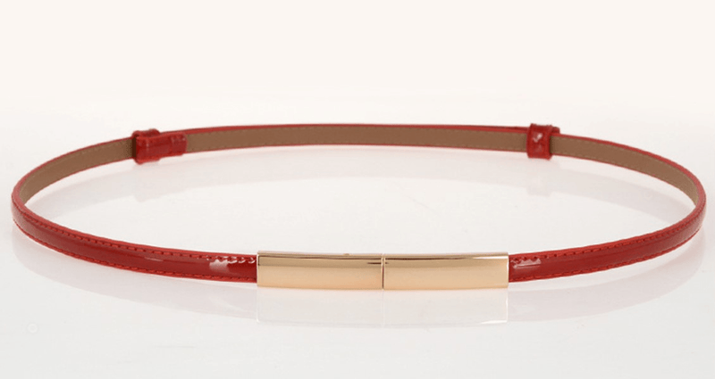 Women's thin leather belt, view 4 - MRSLM
