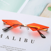 party funny rimless gold frame sunglasses, view 13 - MRSLM