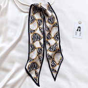 narrow leopard scarf, view 3 - MRSLM