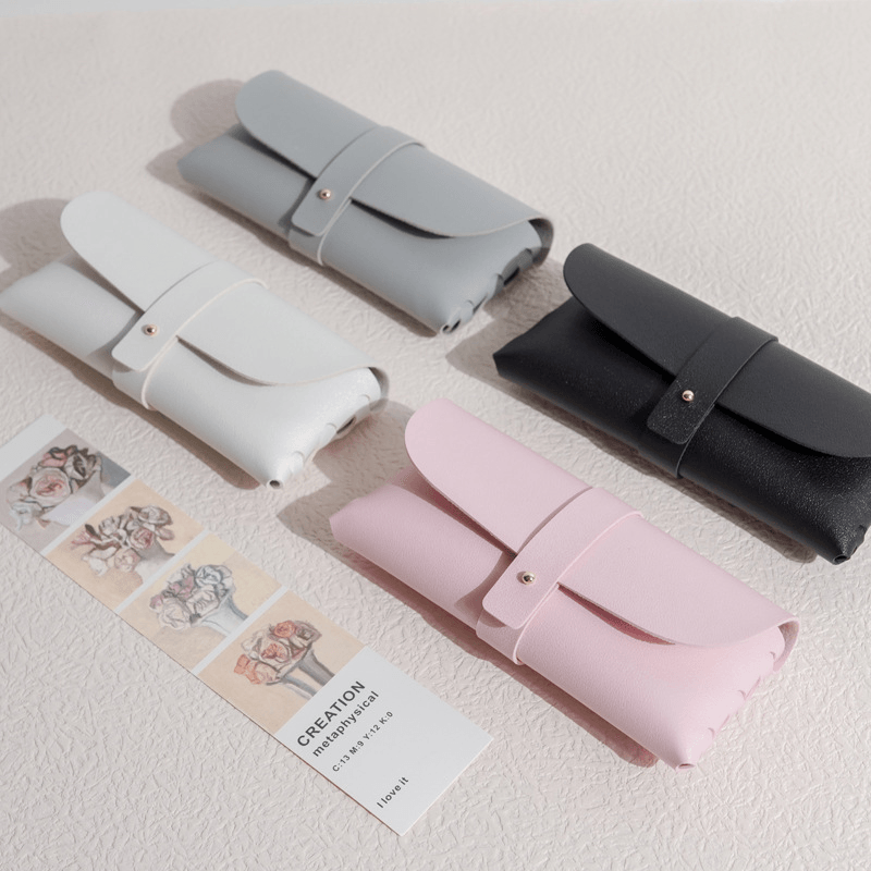 Glasses Bag Soft Faux Leather Glasses Case