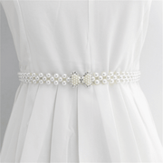 women's rhinestone pearl waist chain, view 9 - MRSLM